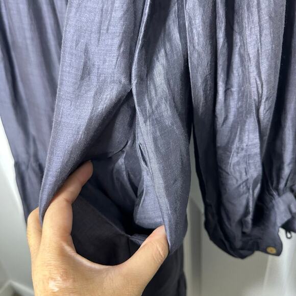 Matta Phool Dress Size L Dark Gray Lagenlook Boho Oversized Midi - Picture 7 of 9